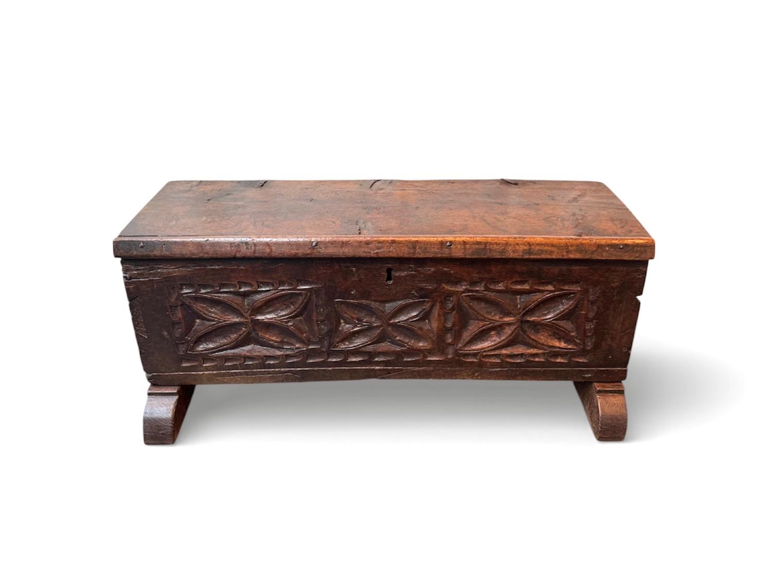 Spanish walnut coffer ca 1600