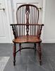 Windsor high back arm chair in yew