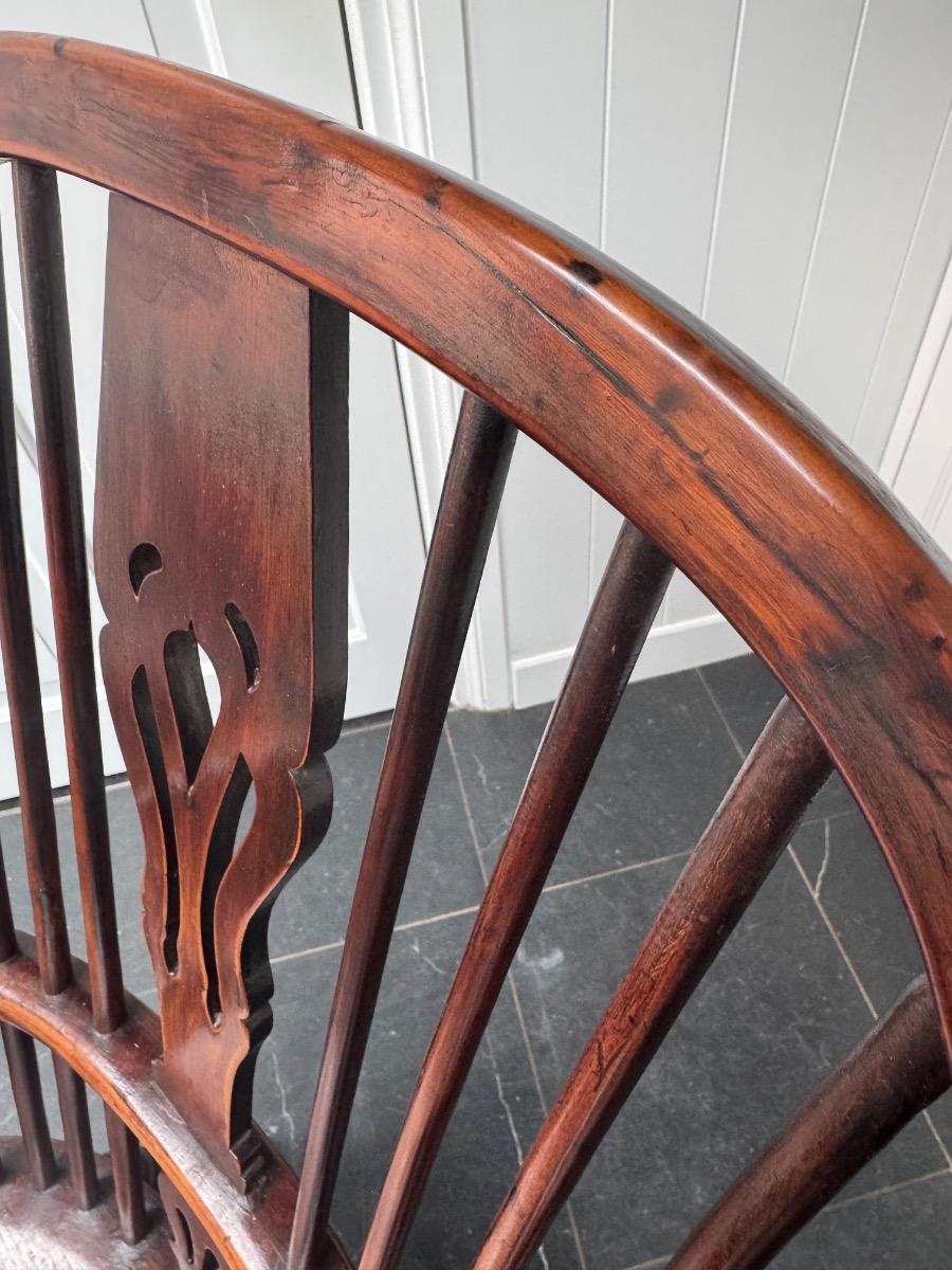 Windsor high back arm chair in yew