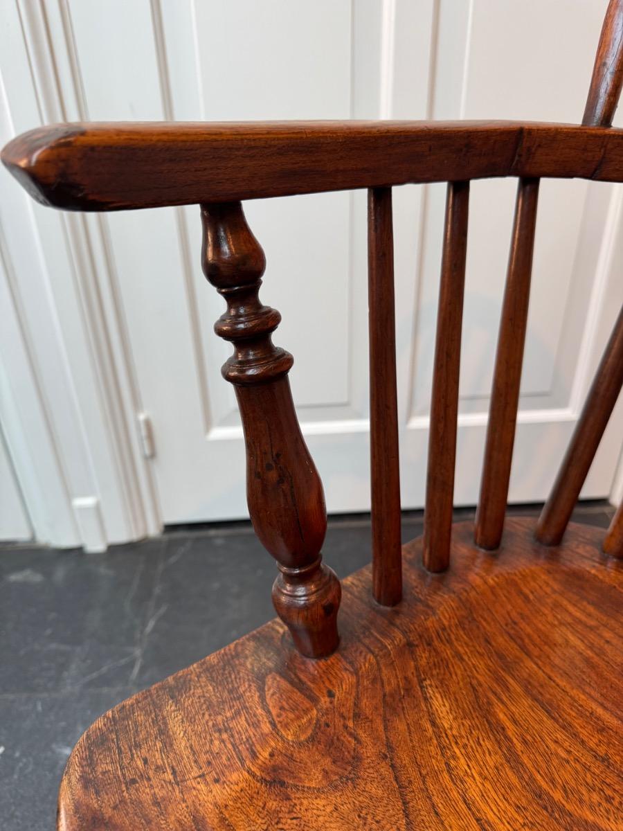 Yew wood Windsor arm chair 